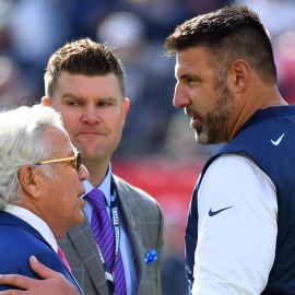 New England Patriots owner Robert Kraft and head coach Mike Vrabel