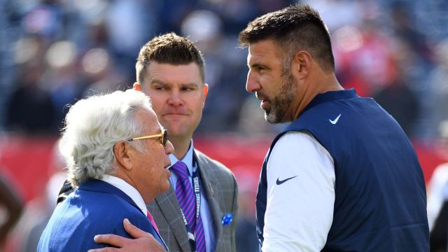 New England Patriots owner Robert Kraft and head coach Mike Vrabel