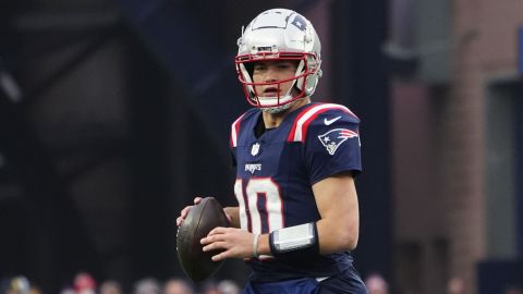 New England Patriots quarterback Drake Maye