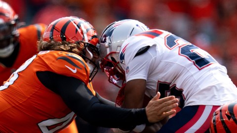 New England Patriots cornerback Marcus Jones, Cincinnati Bengals tight end Tanner McLachlan