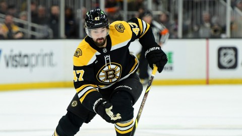 Boston Bruins forward Mark Kastelic