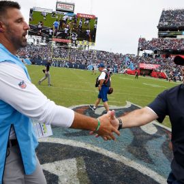 Former Tennessee Titans head coach Mike Vrabel and former Houston Texans head coach Bill O'Brien