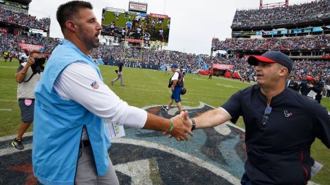 Former Tennessee Titans head coach Mike Vrabel and former Houston Texans head coach Bill O'Brien