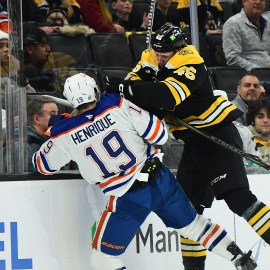 bruins left wing Cole koepke oilers center Adam Henrique