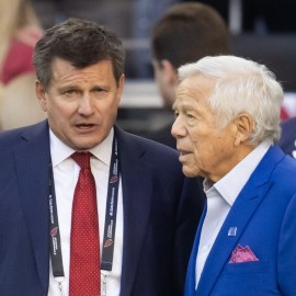 Arizona Cardinals owner Michael Bidwill, New England Patriots owner Robert Kraft