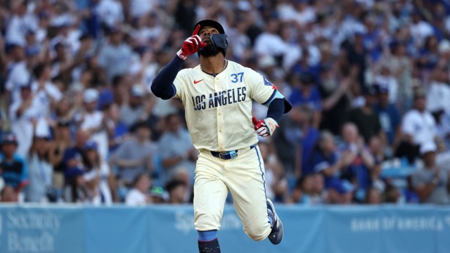 Los Angeles Dodgers outfielder Teoscar Hernández