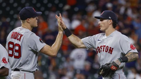 Boston Red Sox pitcher Tanner Houck and outfielder Jarren Duran